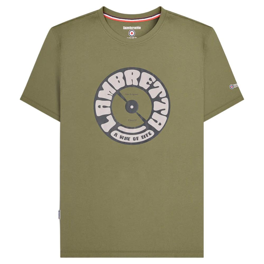 Lambretta Mens Vinyl Record T-Shirt