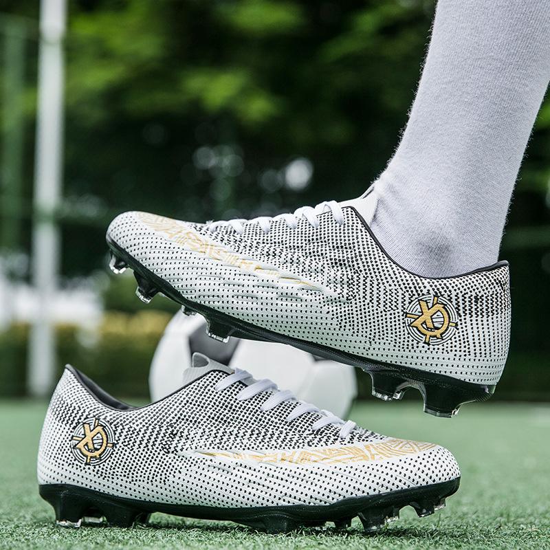 Football Shoes New Children's Students Spike Broken Diced Game Shoes Men's and Women's C Luo Assassin AG Large Size Low-top Training Shoes