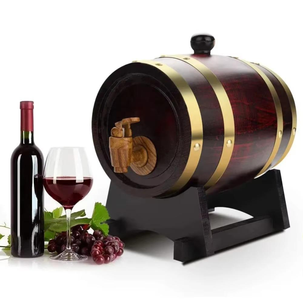 With Tap Wine Barrel Wood Beer Container Bar Tool Beer Dispenser  Pub