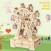 Wooden Diy Music Box With Rotating Ferris Wheel For Kids Creative Science Play