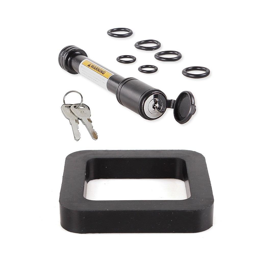 5/8in Trailer Hitch Receiver Pin Lock Tubular Keys 2in Pad Anti-Theft Hitch Lock O Rings Receiver Pin Lock Trailer Hitch