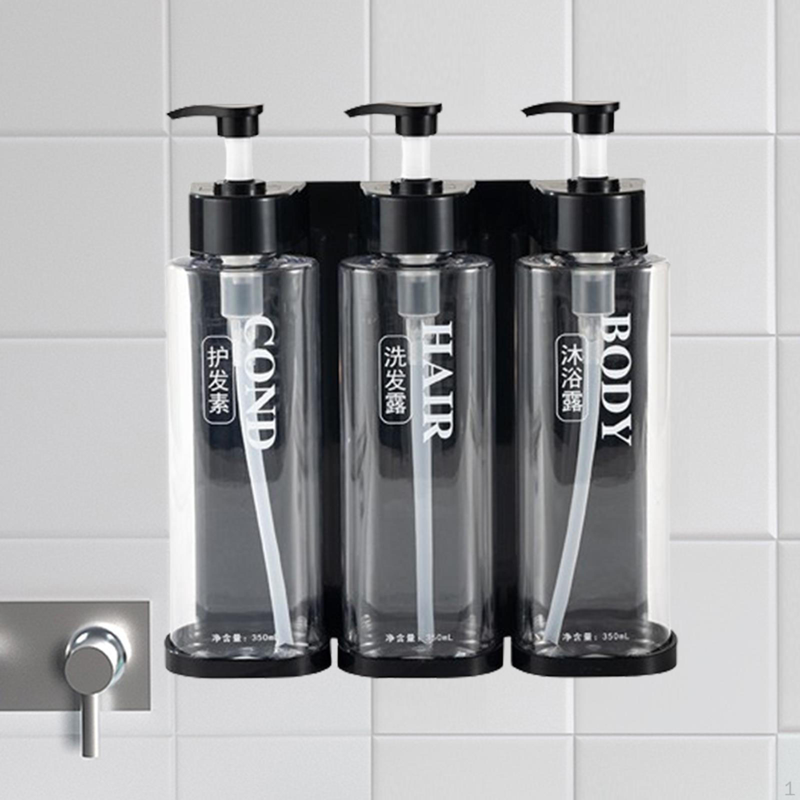 

Пустой дозатор для шампуня, дозатор для лосьона для рук и кондиционера для душа 3 heads clear