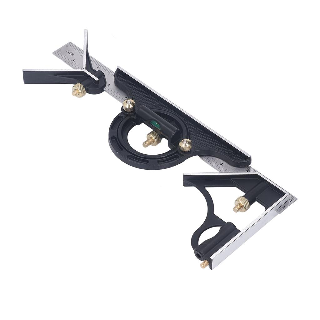 300MM Combination Square Length Depth Angle Measuring Ruler Stainless Steel Multifunctional Gauge