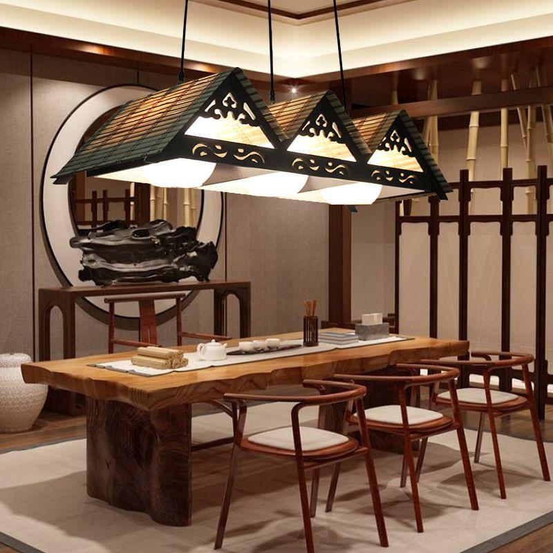 Chinese Bamboo Woven Pendant Lamp, Living Room, Dining Room, Art Retro Lamp, Homestay, Tea House, Tea Room Lighting Meditation