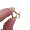 Movable Brass Heart Spring Clasp Twist Keychain Accessory
