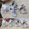 5CM Cute Model Fur Figurines Birthday Gift Simulation Rabbits Plush Bunny Kids Toy Easter