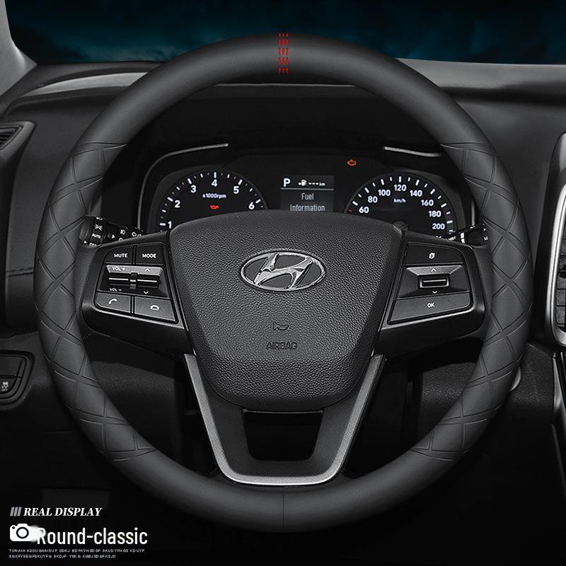 Universal All-Season Steering Wheel Cover for Hyundai: Festa, Sonata, Elantra, Reina, ix35, Mistra, ix25
