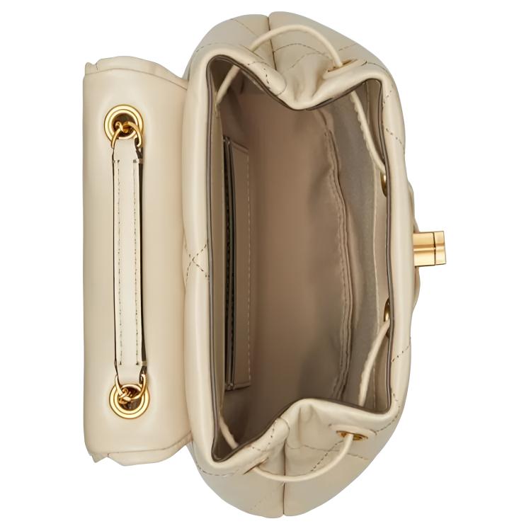 Tory Burch Kira Classic Diamond Pattern Leather Mini Backpack Women Backpacks Beige 170485-250