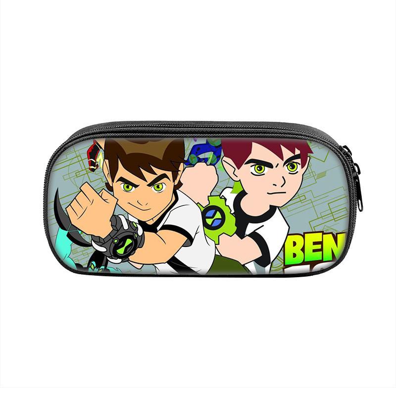 Trousse à Crayons Ben10 pour Enfants Grande Capacité en Nylon Organisateur de Papeterie pour Étudiant Utilisation Scolaire