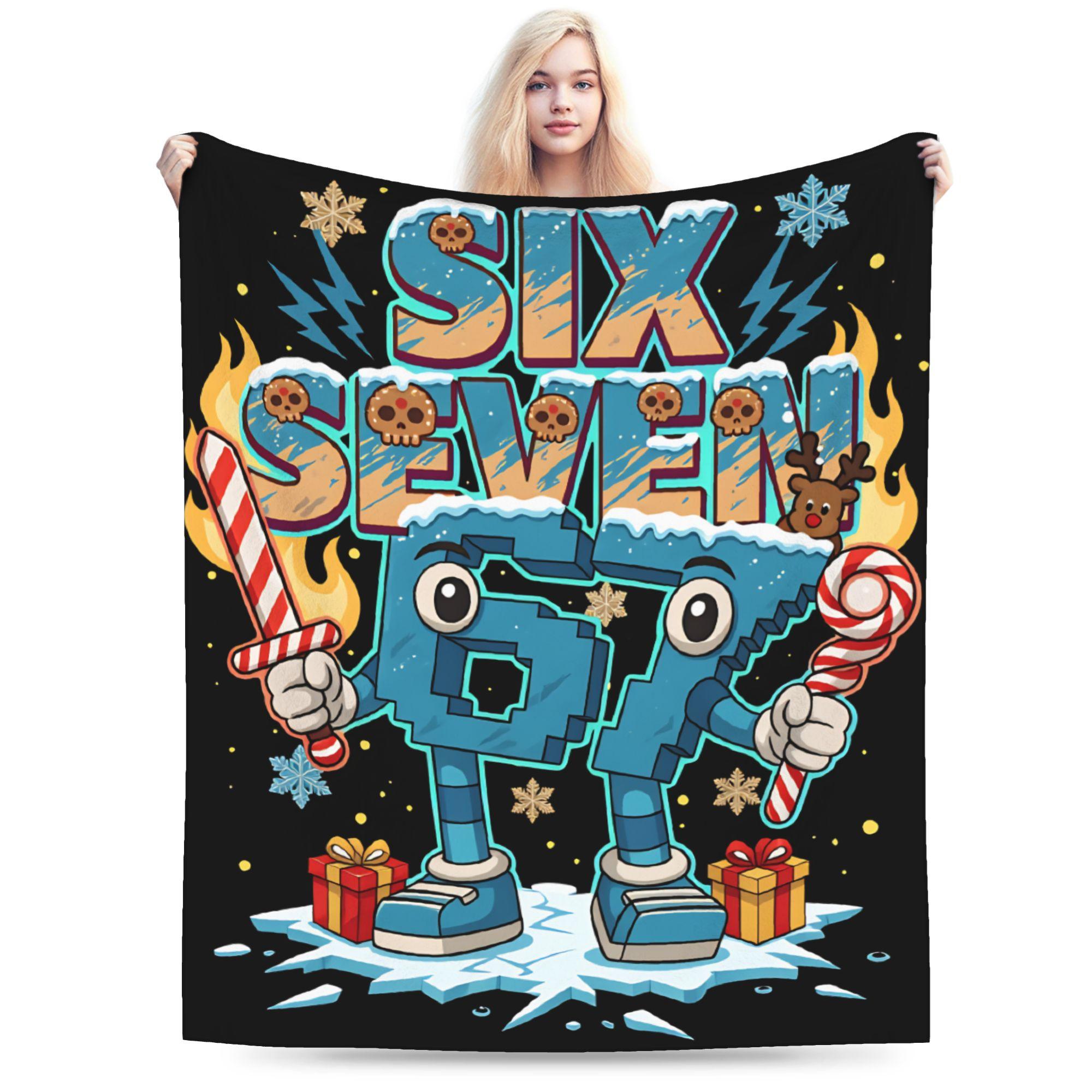 

Kids Meme 67 Six Seven 6 7 Italian Brainrot Super Soft Blanket Girls Boys Plush Bedding Throws Flannel Bedspread Sofa Bed Cover 30x40in