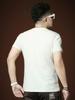 European Trendy Brand Splash-Ink Embroidered T-Shirt for Men, Short-Sleeve, Summer 2025 New Style, Light Luxury Men's Round-Neck Half-Sleeve Tee