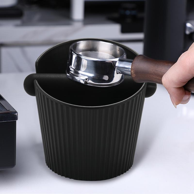 M-Modern-Espresso Grounds Knock Box,Small Coffee Puck Knock Box With Removable Knock Bar For Espresso Machine Coffee Grind чёрный