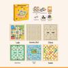 Brangdy Children's 12-in-1 Multifunction Wooden Chess & Board Games Set