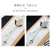 Elegant Long Pendant Necklace With Tulip Cats Eye Stone Flower Design Women Gold Or Tone Alloy Snake Chain 81cm