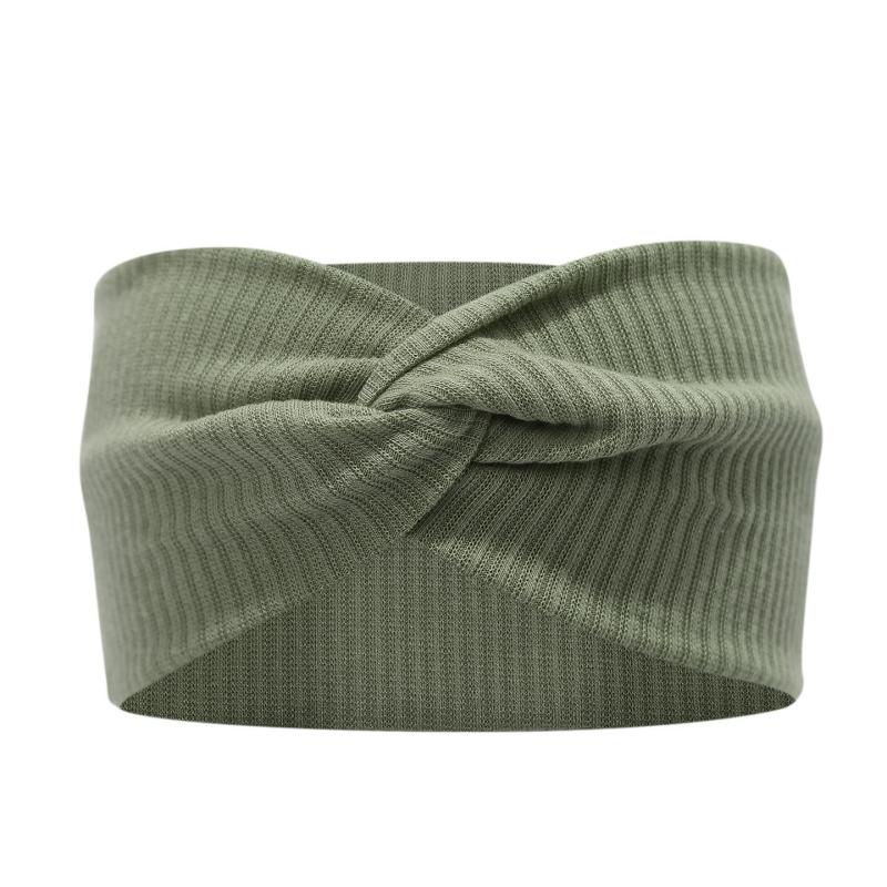 Korsad Yoga Huvudband Dam Ren Färg Håraccessoarer Elastisk Bomullstråd Hårband Bred Kant Trendiga Håraccessoarer
