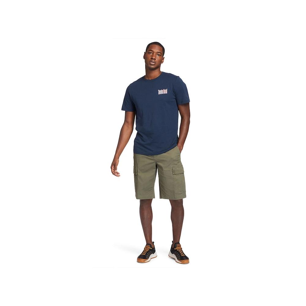 Timberland [Timberland] Men S Lettering Logo Short Sleeve Tee Dark Sapphire Tb0a253q4331 Q0e157885
