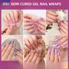 Onion Pink Gradient Explosive Semi-cured Manicure Stickers Pearlescent Purple Gel Nail Stickers