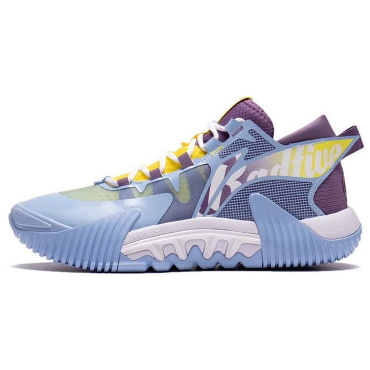 

Li Ning Badfive 2 Low Rebound Cushioning Slip Resistant Abrasion Resistant Low top Basketball Shoes Men s Blue Purple ABFS003-2 47.5