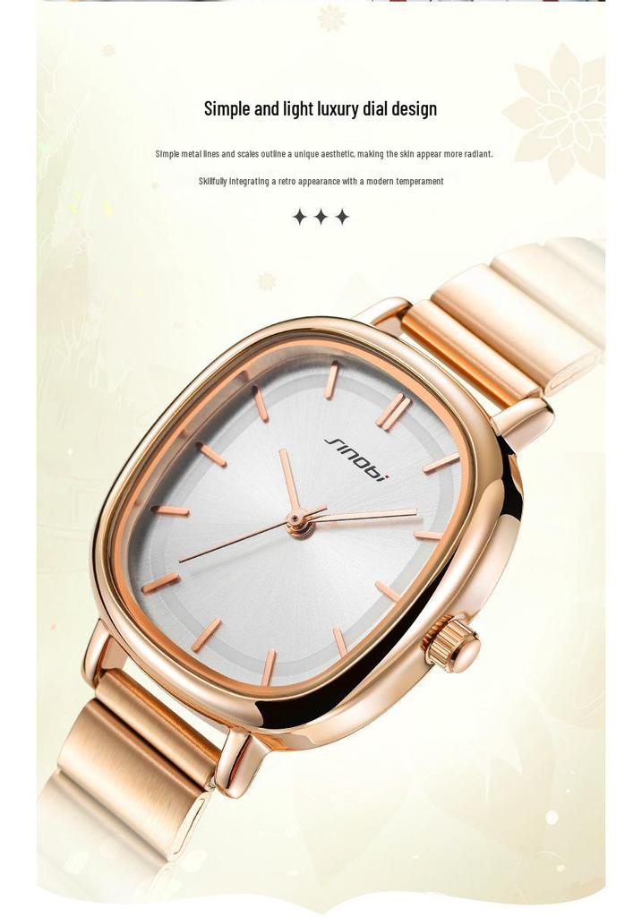 Sinobi Women's Fashionable Waterproof Quartz Steel Band Watch