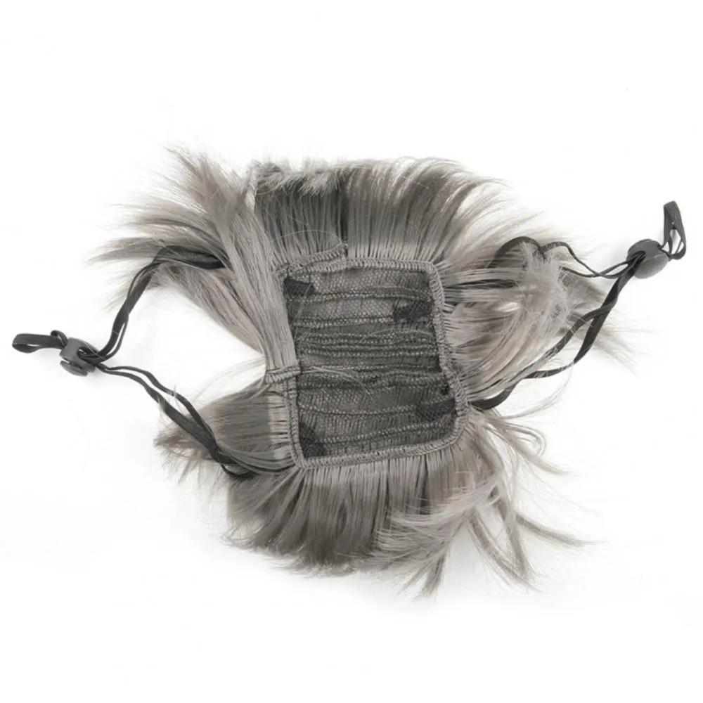 Elastic Band Design Pet Wig Pet Cross-Dressing Hair  Pet Cosplay Props Photography Prank Gifts