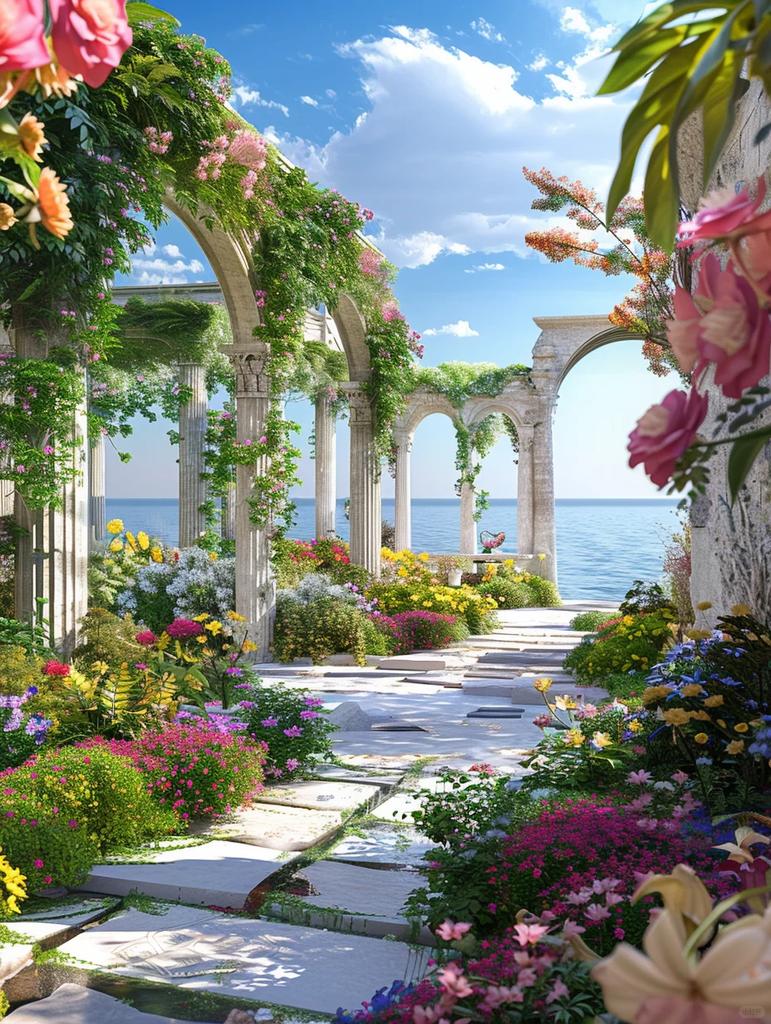 5D DIY Diamond Mosaic Seaside Needlework Painting Garden Cross Stitch Diamond Embroidery Landscape Decor For Home