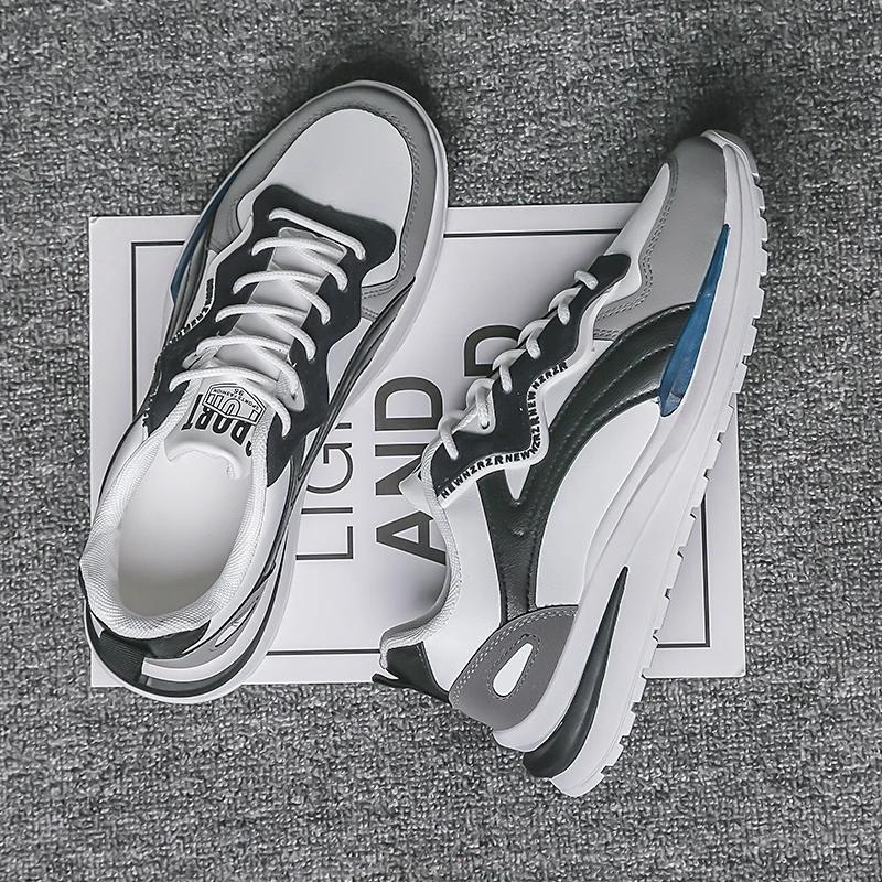Mens Sports Shoes Four Season Breathable Soft Non Slip Outdoor Running Sneakers Casual Walking Shoes Trendy Student