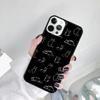 Minimalist line Cat Phone Case Cover For iPhone 17 Air 15 Pro MAX 16 Plus 14 12 11 13 coque