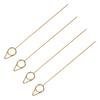 40 PCS Floral Card Holder Picks Gold Cone Shaped Gift Card Bouquet Holders for Photos Memo 150MM