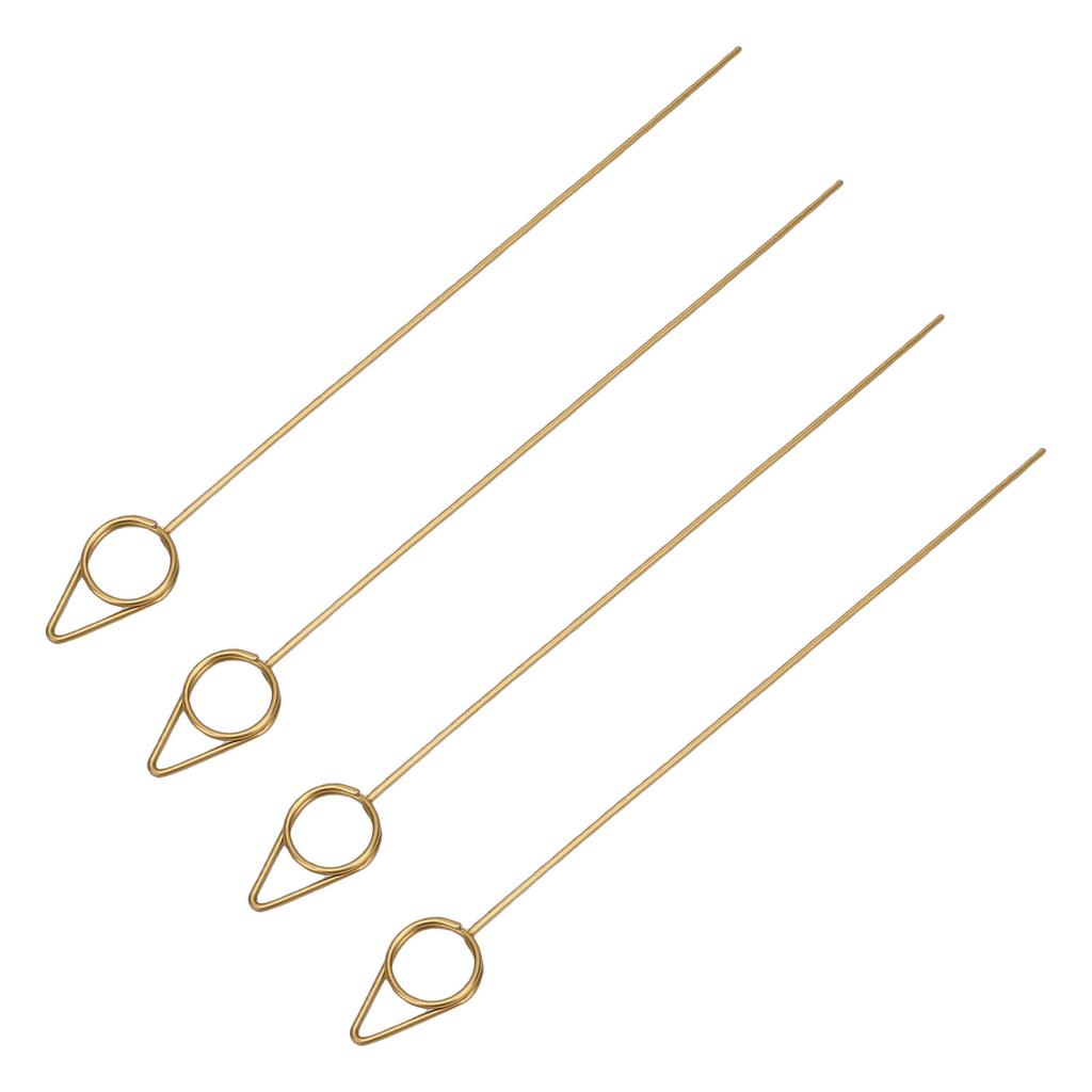 40 PCS Floral Card Holder Picks Gold Cone Shaped Gift Card Bouquet Holders for Photos Memo 150MM