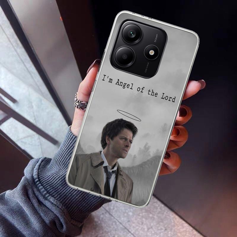 Angel Castiel Supernatural Phone Case For Xiaomi Redmi Note 10 11 12 13 14 15 Pro Plus 11S 12S 14S 11T 11E 10S Soft TPU Back Cov