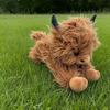 Highland Cow Plush Toy Cute Yak Doll with Long Fluffy Hair Soft Stuffed Animal Gift for Kids Adults Cow Lovers