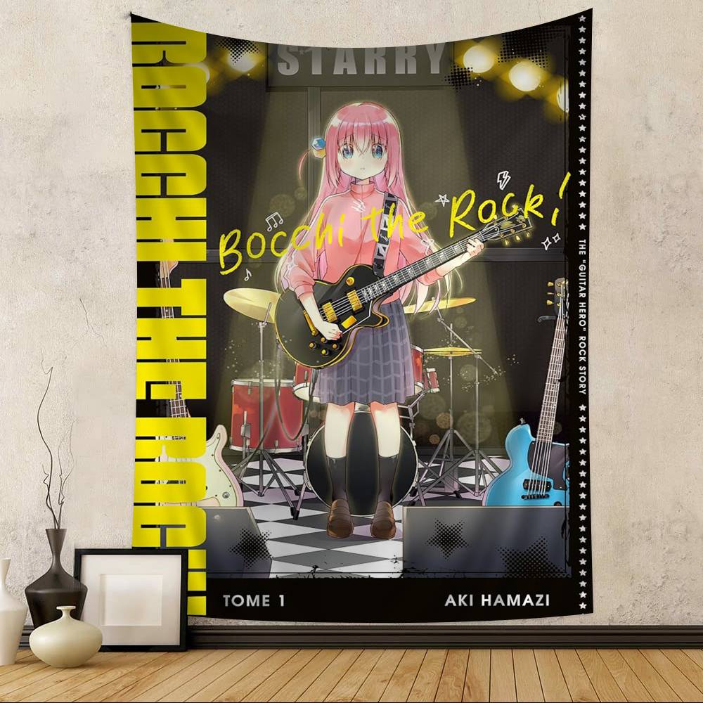 Anime Singer BBocchi The Rock Cartoon Tapestry Wall Hanging Decoration Household Home Decor