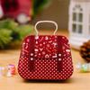2Pcs Portable Christmas Iron Candy Container Christmas Cheer Candy Holders Snacks Case with Colorful Seasonal Pattern