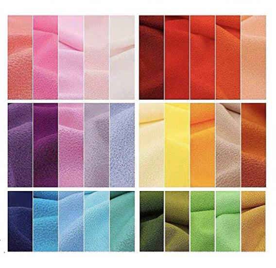 Misaki Chirimen Japanese Pattern Large Floral DIY Crafts 10 Tsumami-zaiku Fabric, Size, Scraps, (30x30cm, Plain, Sheets)