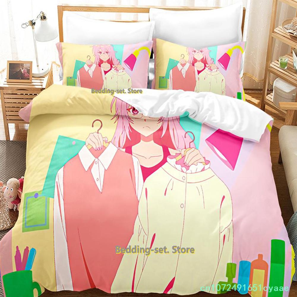 New Shikimori's Not Just A Cutie Bedding Set Cartoon Anime three-piece Set Adult Kid Bedroom Duvetcover Sets Camas Dormitorio