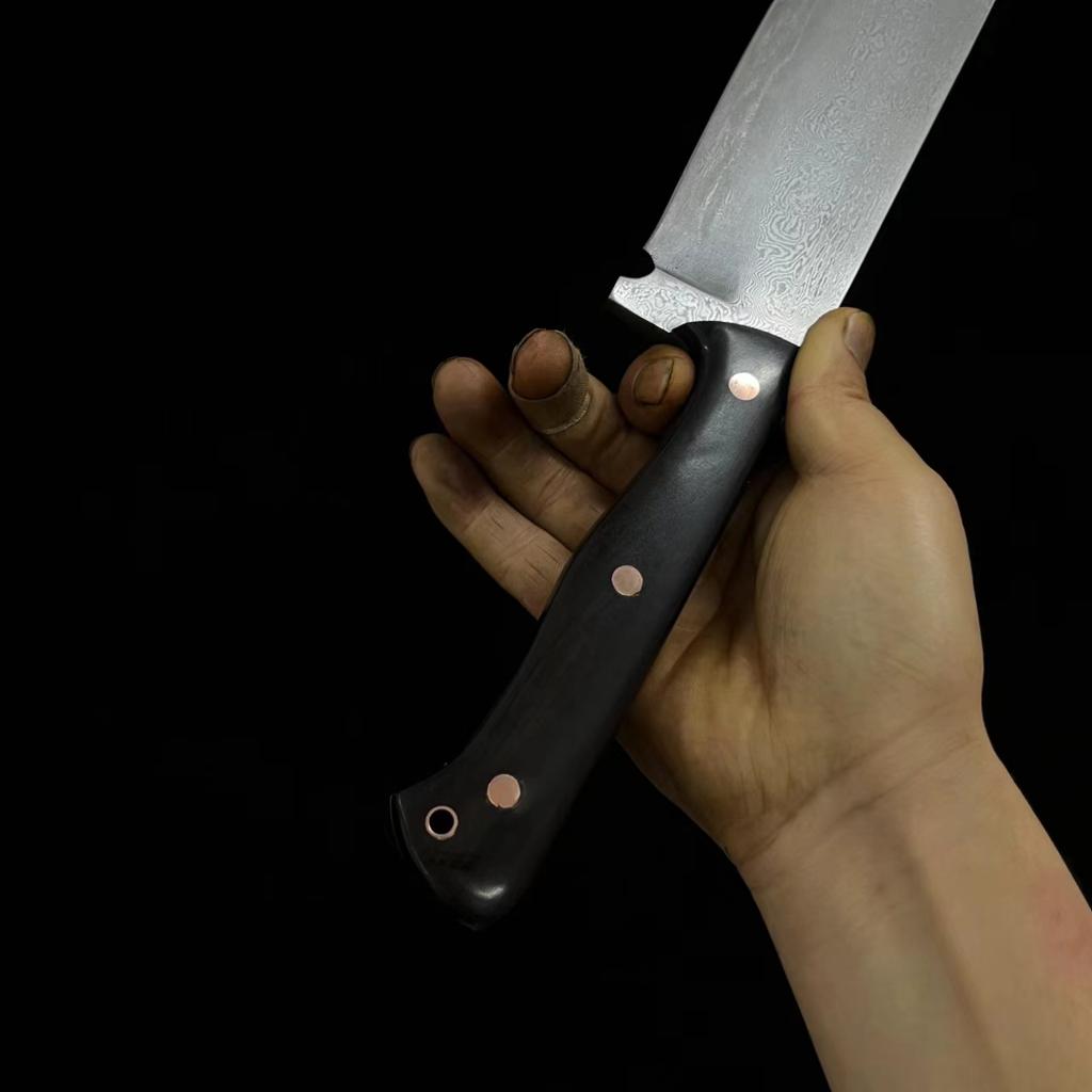 8 Inch Wood Chopper Knife Sharp Chef Cleaver Machete Damascus Steel Blade Handmade Longquan Kitchen Knife Meat And Poultry Tools