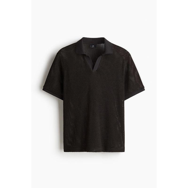 

Hm2025 Men s New Fall Wear Fashion Casual Casual Standard Edition Cut Out Knitting Polo Shirt 1263916