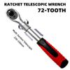 3/8 Zoll 24 Zähne 72 Zähne Teleskop-Kippkopf-Ratschenschlüssel Sechskantschaft 3/8 Gelenkstange Einzelsteckdose
