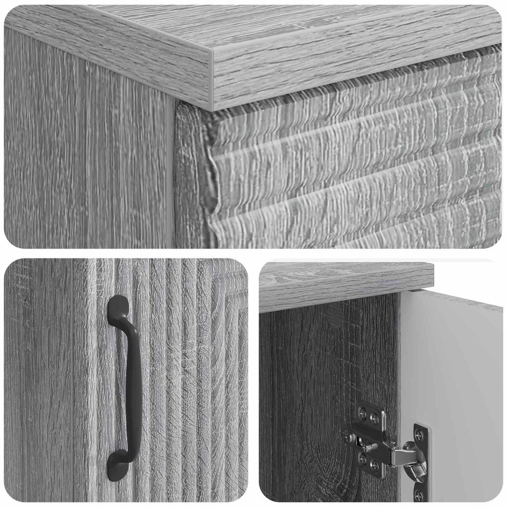 Desk Grey Sonoma 142.5 X 50 X 75 Cm Particleboard