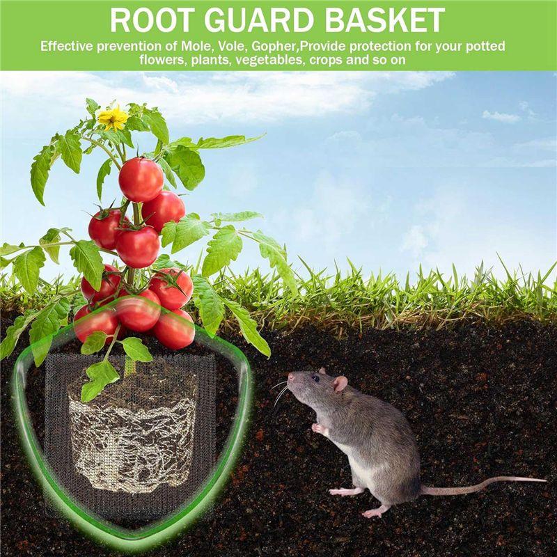 M-Modern-Plant Root Guard Baskets Wire Basket Mole And Vole Mesh Wire Baskets For Garden Pots Underground Root Durable (12 Pcs,