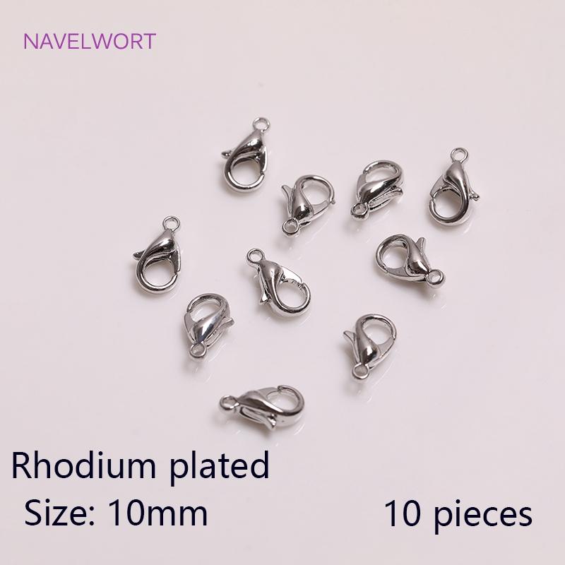 18K Gold Plated Lobster Clasps Spring Clasps End Tip Covers Crimp Beads Covers Wire Protectors DIY Jewelry Making Accessories
