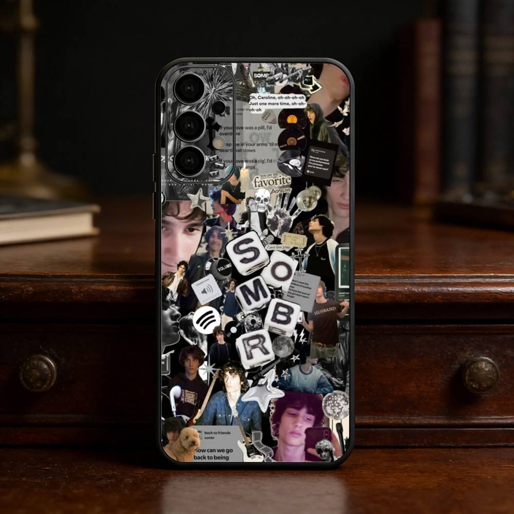 S-Sombr Phone Case For Samsung S25,24,23,22,30,21,10,9,Ultra,Plus,Lite Soft Black Case