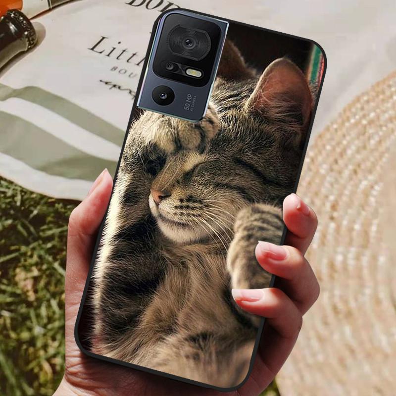 For TCL 40 SE Case 2023 Soft Black Silicone TPU Phone Back Cover for TCL 40SE Protective Capa Funda Bumper for TCL40SE Shells