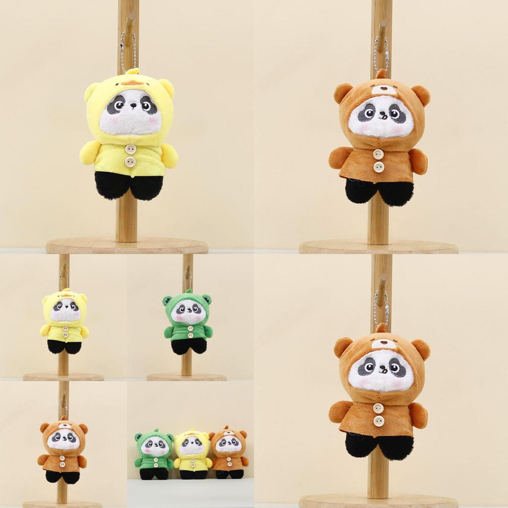 Süßes Panda-Plüschtier mit Kurzflorstoff zur Taschenverzierung und als Geschenk