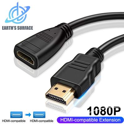 Cable Adaptador de Extensión Compatible con HDMI 1080P Macho a Hembra Cables Convertidores Extensores Compatibles con HDMI para PC TV Box PS4 Portátil
