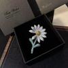 Temperament Big Daisy Brooch Women's Full Diamond Alloy Sunflower Pin Fashionable Light Luxury Clothes Bag Accessories Brooch