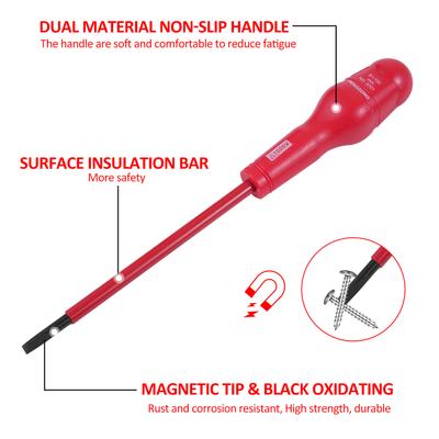 PENGGONG Insulated Screwdriver Set 1000V Insulated Electrician Screwdriver with 4 Phillips