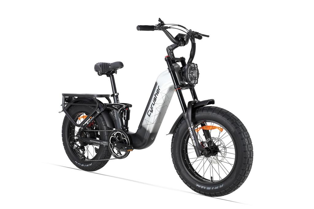 CYRUSHER  Kommoda 3.0 48V 250W Electric Bike with 7-Speed Shimano, 110KM Range, 150KG Payload - 20" Fat Tires, Hydraulic Disc Brakes