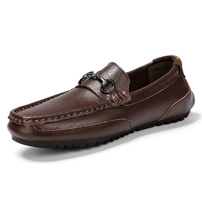 Fashion Spring Autumn Men's Soft Sole Loafers Classic Male Casual Leather Shoes Handmade Male Moccasins Top Quality Male Driving Footwea
