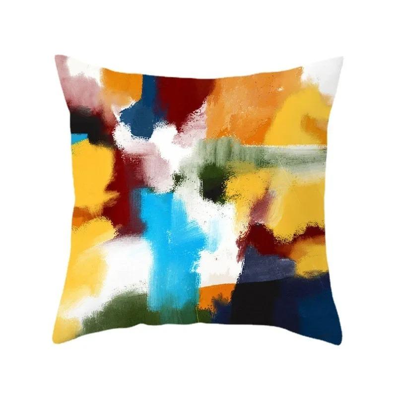 Abstract Oil Painting Decorative Pillowcase Living Room Office Ornaments Home Pillowcase